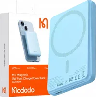 Mcdodo Externer Akku Wireless MagSafe 5000 mAh, 15 W, Blau