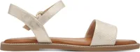 s.Oliver Damen Sandale Flechtoptik Nieten 5-28133-42, Größe:40 EU, Farbe:Gold