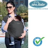 Sevibaby GRAU Tragetuch Babytrage Tragehilfe Babycarrier Sling Bauchtrage 562-13