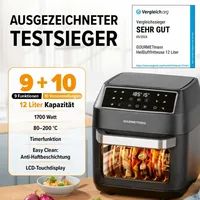 GOURMETmaxx Heißluft-Ofen Digital 12l - Schwarz