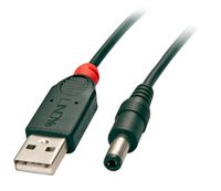 Lindy Adapterkabel USB A - DC 5.5/2.1mm Hohlstecker  1.5m