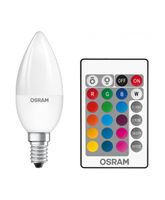 Osram LED Leuchtmittel Set E14 mit Fernbedienung Dimmbar Farbwechsler 4,5W Kerze