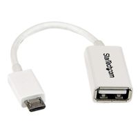 Startech 5-Zoll Micro USB auf USB Stecker zu weiblicheOTG Host Adapter weiß