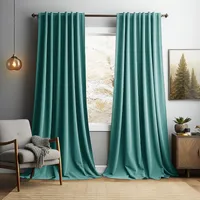 2 Paneele Samtvorhänge für Deko Wohnzimmer Blickdicht Gardinen Wärmeisoliert Thermovorhang Fenstervorhänge für Schlafzimmer Schiebetür Raumverdunkelung 132x244cm
