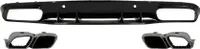 Dyfuzor zderzaka do Mercedes C C205 A205 14-19 Rury wydechowe Facelift C63S Look