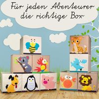Kinder Aufbewahrungsbox Spielkiste Spielzeugbox Korb Aufbewahrung Hund 
