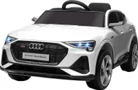 HOMCOM detské elektrické autíčko 12V elektrické autíčko Audi E-tron elektrické autíčko s diaľkovým ovládaním, bezpečnostným pásom, hudbou (MP3/USB/TF), detské autíčko pre deti od 3-5 rokov, 3-5 km/h, biele