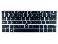 Tradebit - Tastatur für HP | Englisch US QWERTY INT | Volle Kompatibilität | Hochwertige Materialien | Modelle: Elitebook 730 735 830 G5 G6