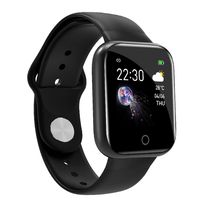 Smartwatch Bluetooth Armbanduhr Schrittzähler Armband mit Pulsmesser Fitness Tracker Für Android Samsung Huawei Herren Damen Schwarz