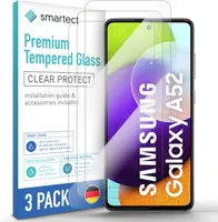 smartect Schutzglas Klar für Samsung Galaxy A52 4G / A52 5G / A52s 5G, 3 Stück