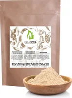 GreatVita Akazienfasern Pulver 400g | aus biologischem Anbau, 90% Ballaststoffe, löslich & geschmacksneutral