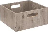 Box / Krabice do regálu 31x15cm dřevěný šedý