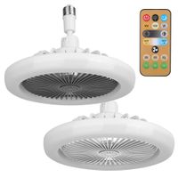 2 kusy 3rychlostní LED stropní ventilátor ventilátor stropní ventilátor osvětlení s dálkovým ovládáním 30W stmívatelný ventilátor E27