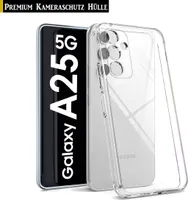 Für Samsung Galaxy A25 5G - Handy Silikon Hülle Transparent Kamera Schutz Hülle Tasche Case Handyhülle Cover