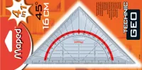 Maped Geodreieck Technic Hypotenuse: 160 mm 4 in 1: Winkel mit Millimeterteilung