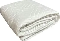 Tagesdecke Bettüberwurf Uni Einfarbig gesteppt Wohndecke Steppdecke Sofaüberwurf, Größe:220x240 cm, Farbe:weiß