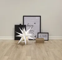 Gwiazda wisząca biała 3D Led ALICE 57 cm na baterie