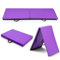 GOPLUS Weichbodenmatte 180x60cm Turnmatte Yogamatte Gymnastikmatte Sportmatte Fitnessmatte klappbar