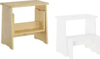 Stufenhocker Klapphocker Tritthocker klappbar Kiefer natur oder weiß V-90.92-06