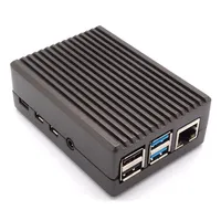 BerryBase Full Armor Gehäuse für Raspberry Pi 4, titanium grau