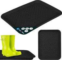 KOTARBAU® Odkvapkávacia podložka na topánky 38 x 50 cm Odkvapkávacia podložka na topánky Čierna odkvapkávacia podložka na topánky Plastová podložka na topánky Podložka na topánky Zimná podložka na topánky Pohár na topánky Podložka na topánky Odkvapkávacia podložka na topánky