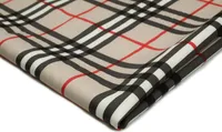 Tkanina s potiskem Marchiano, béžový tartan 50 x 150 cm