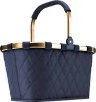 reisenthel carrybag, Einkaufskorb, Picknickkorb, Tragetasche, Frame Rhombus Midnight Gold, 22 L, BK4111