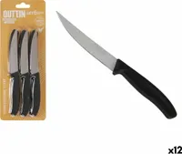 Sada nožov na steak quttin black postriebrená 6 kusov (12 ks)