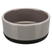 Trixie Keramická miska s gumeným okrajom, 0,4 l/ ø 12 cm, sivá