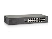 LevelOne 16-Port Gigabit Switch, Gigabit Ethernet (10/100/1000), Vollduplex, Rack-Einbau