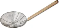025 Metallsieb Holzgriff Ø 25cm Wok Sieb Abtropfsieb Seiher Durchschlag Rundsieb Öl Löffel