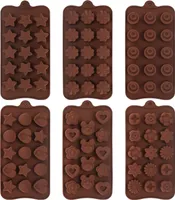 6 Stk Pralinenformen Silikon, Backformen Set Silikon zum Backen, Schokoladenform, Eiswürfelform, Fondant Kuchen Formen für Herstellung Schokolade Muffin Cupcake