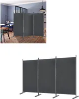 Sessamen-LP Raumteiler, Freistehend Balkon, 275x180cm Sichtschutz Garten Paravent Trennwand Duschzelt Für Innen und Außenbereich, Dunkelgrau