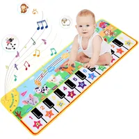 Kinderklaviermatte, Kindermusikmatte (mit 10 Tasten und 10 Liedern), Keyboard-Kindertanzmatte
