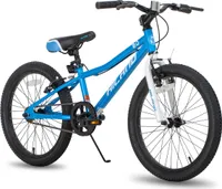 HILAND 20 Zoll Kinderfahrrad Mountainbike Jugend Mädchen mit V-Bremse, Blau