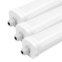 3-Pack LED Feuchtraumleuchten,  LED Licht,  Tageslichtlampe,  Deckenleuchte,  Deckenlampe Lang,  Innenleuchte,  Außenlampe,  60 cm,  Samsung LED,  IP65,  20W,  140 lm/W,  6500K,  Verlinkbar,  5 Jahre Garantie