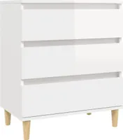 vidaXL Kredens biały wysoki połysk 60x35x70 cm materiał drewnopochodny