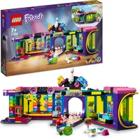 LEGO 41708 Friends Rollschuhdisco Spielzeug mit Arcade und Bowlingbahn, inkl. 3 Mini-Puppen, darunter Andrea, Evelyn und Jackson, als Geschenk für Kinder ab 7 Jahren