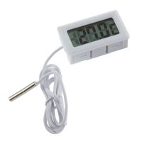 Fisch Aquarium Wasserkühlschrank 2m Sonde LCD Mini Digital Thermometer Temperaturtester-Weiss