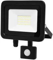 Ecolite Černý LED reflektor 30W s pohybovým čidlem - VYSTAVENÝ VZOREK RLED48WL-30W/PIR