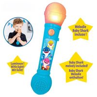 BABY SHARK Beleuchtetes Mikrofon mit Melodien und Soundeffekten - LEXIBOOK