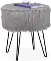 relaxdays Fellhocker grau