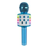 Bluetooth Karaoke Mikrofon Tragbares Handmikrofon für Kinder und Erwachsene (Blau)