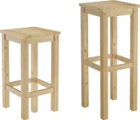 Barhocker Kiefer Massivholz Tresenhocker wählbar in 60cm oder 80cm V-90.71-44-45