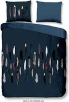 good morning Renforcé Bettwäsche 3 teilig Bettbezug 200 x 220 cm Kopfkissenbezug 60 x 70 cm Feathers 6659.20.02 Blue