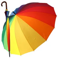 Stockschirm Regenbogenfarben Ø 103 cm 89 cm lang Automatik CSD