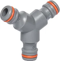 Bradas Schlauchverbinder WHITE LINE Y-Stück 1/2" grau