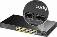 CUDY GS1028PS2 24-portowy przełącznik Gigabit PoE+ 2 porty SFP 300W