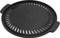 BBQ#BOSS Litinový rošt, Ø 32 cm, kulatá litinová pánev se dvěma držadly