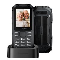 Blackview N1000 4G Dual SIM odblokovaný seniorský mobilní telefon s 2,4palcovým displejem, 4 GB ROM (512 GB/TF), 3300 mAh, nabíjecí kolébka, USB C